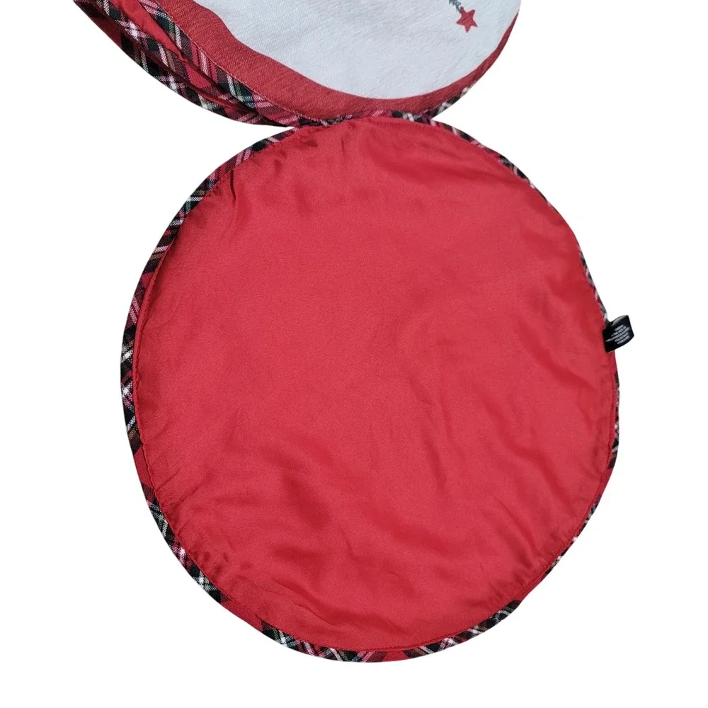 Set Of 4 Max Studio Christmas Tree Placemats 15" Round Home Decor Holidays‎ - Picture 5 of 10